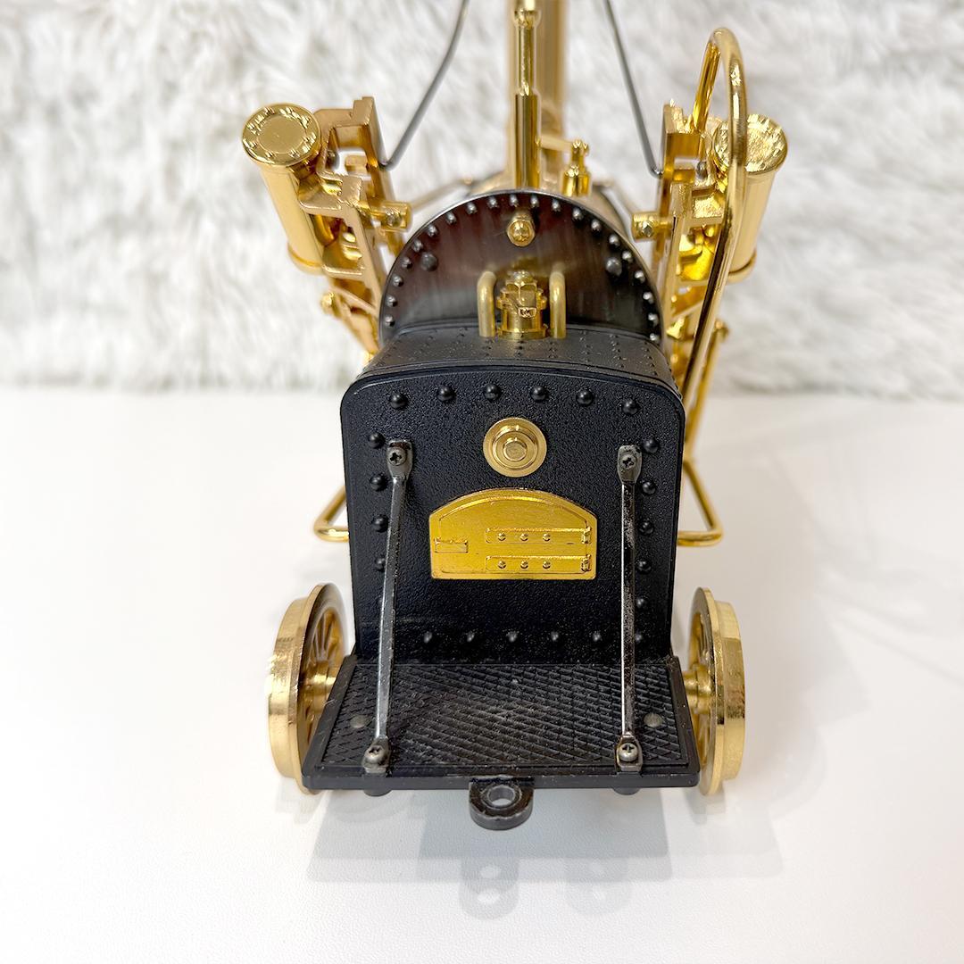 美品 ロバート・スチーブンソン 蒸気機関車 ロケット号 置時計 ケース付 レトロ