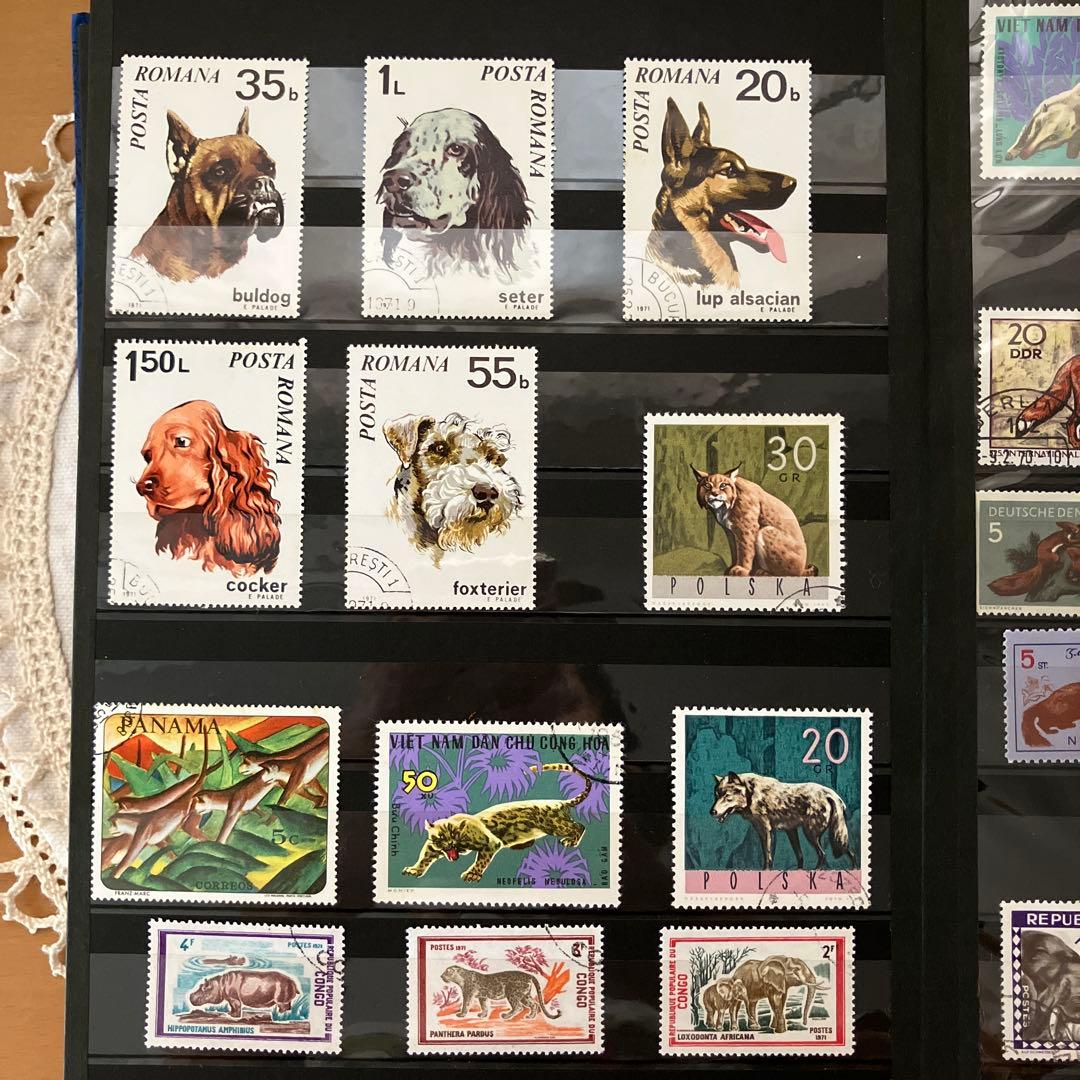 日本、世界の古切手コレクション　古いハガキ３枚　戦前　切手アルバム