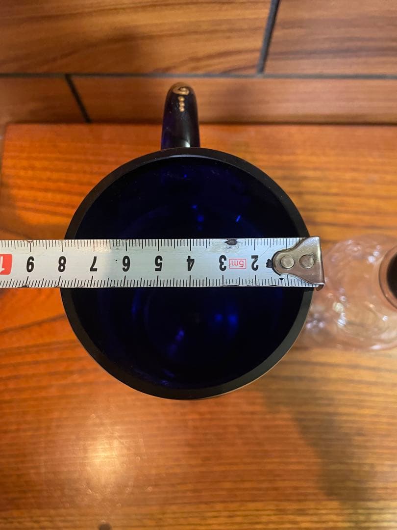 ベネチア　ボヘミア　金彩　大型　飾りグラス　ジョッキ　花瓶