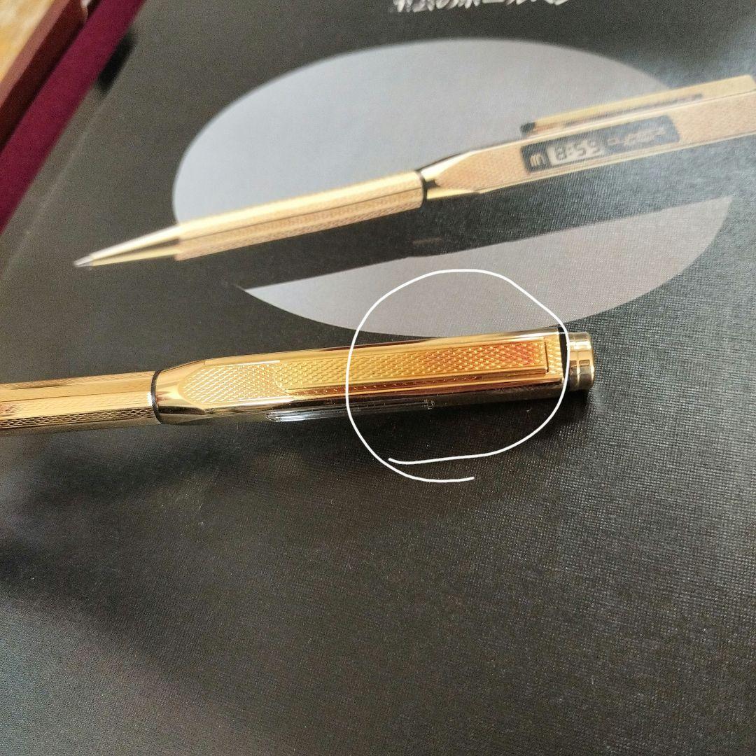 【未使用、希少品】昭和　三菱鉛筆 ペンタイマー22金メッキ ゴールド