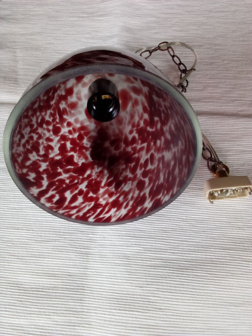 フランスのガラスシェード　マーブル模様　ビンテージ