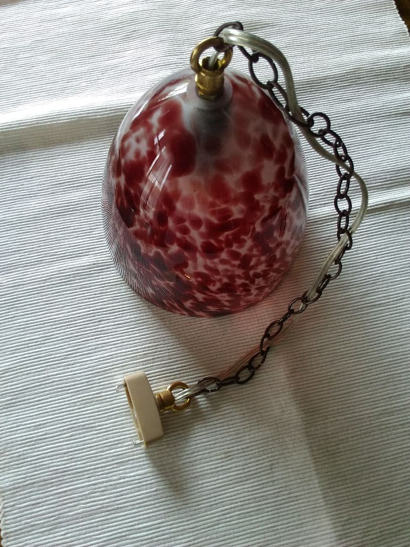 フランスのガラスシェード　マーブル模様　ビンテージ