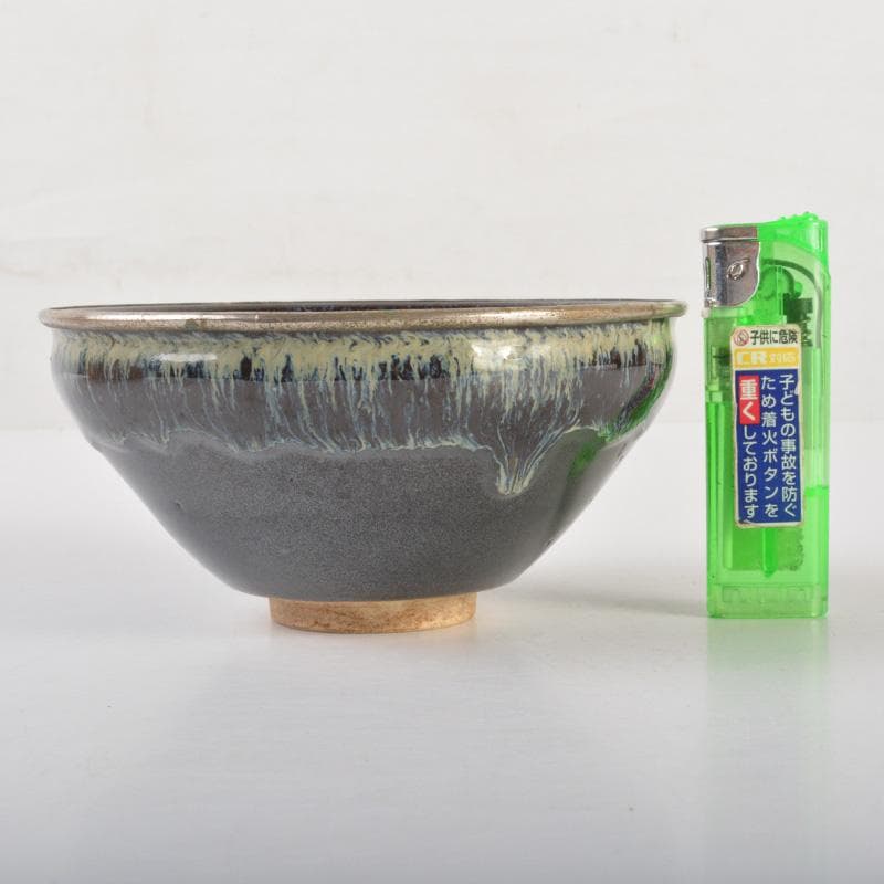 中国　窯変　天目茶碗　時代箱付　N　6511