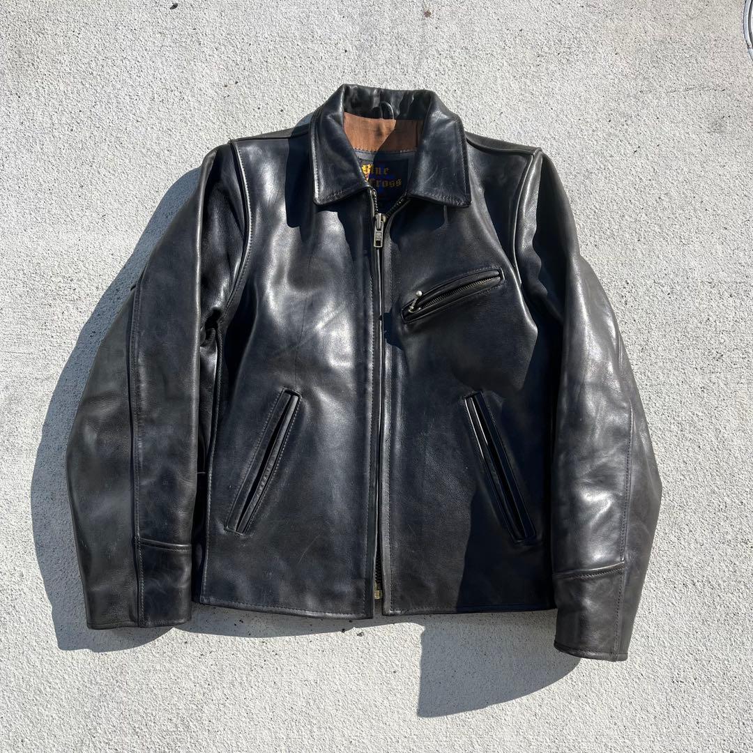 Blue Cross　ブルークロス　ヴィンテージ　カウハイドレザージャケット　黒