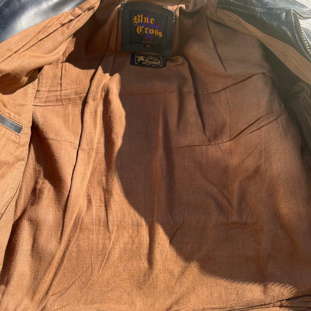 Blue Cross　ブルークロス　ヴィンテージ　カウハイドレザージャケット　黒