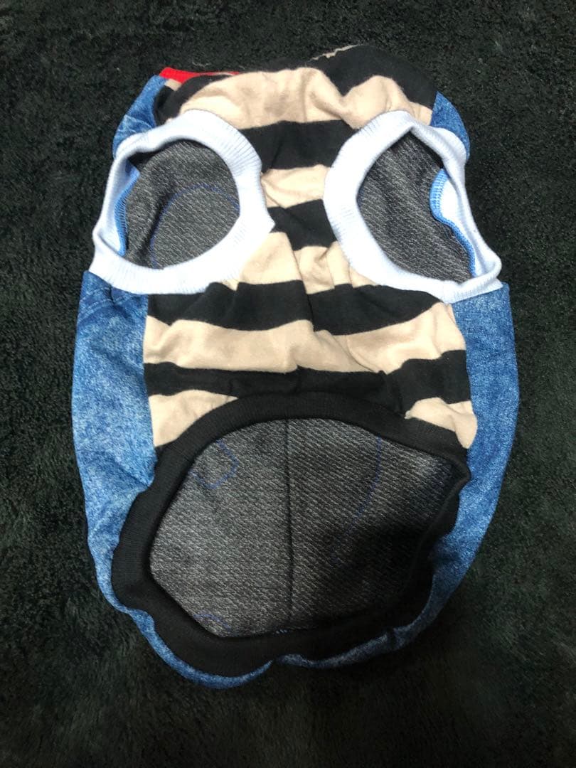 デニムにミッキーが可愛い犬の服サイズLパグ