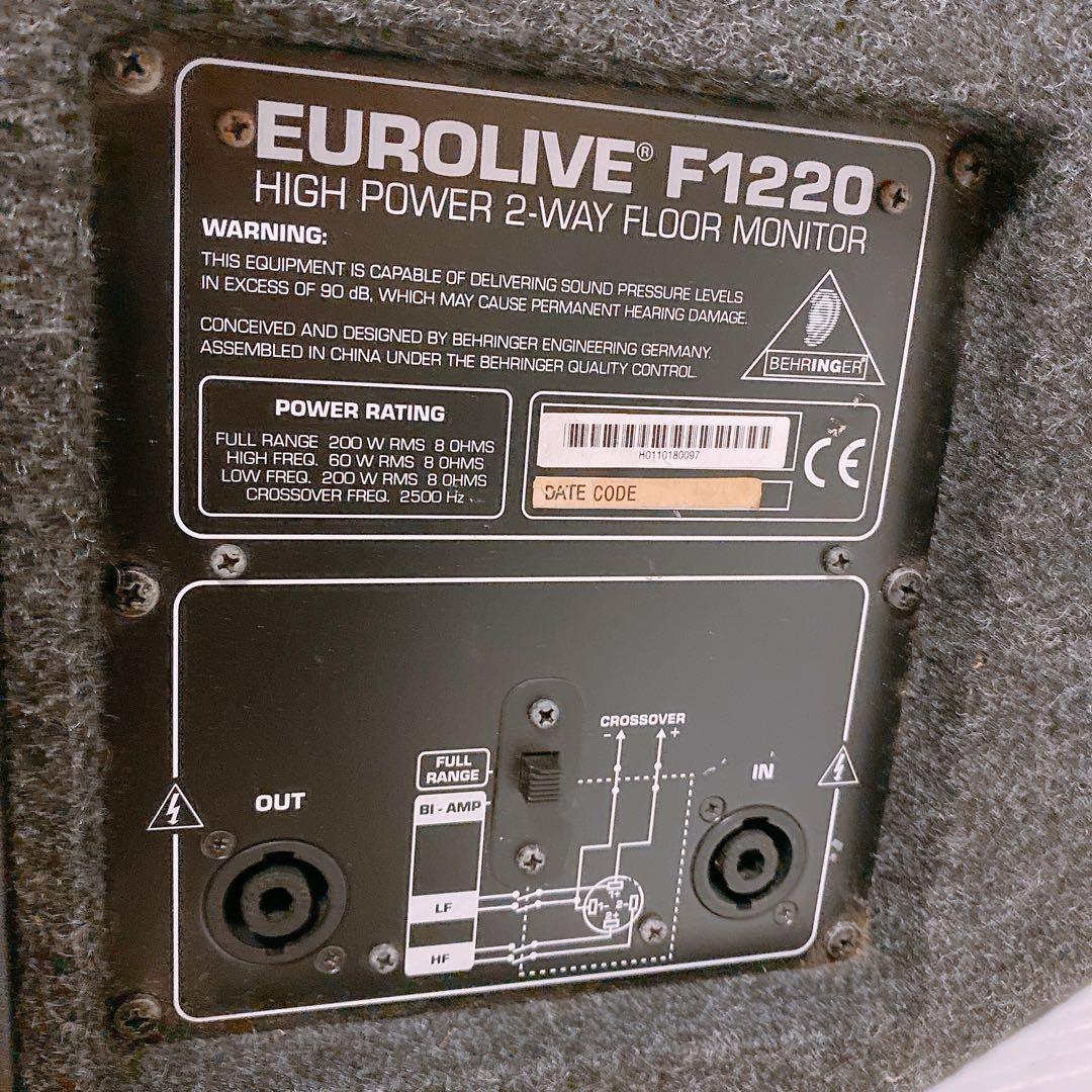 Behringer モニタースピーカー　EUROLIVE F1220 ②