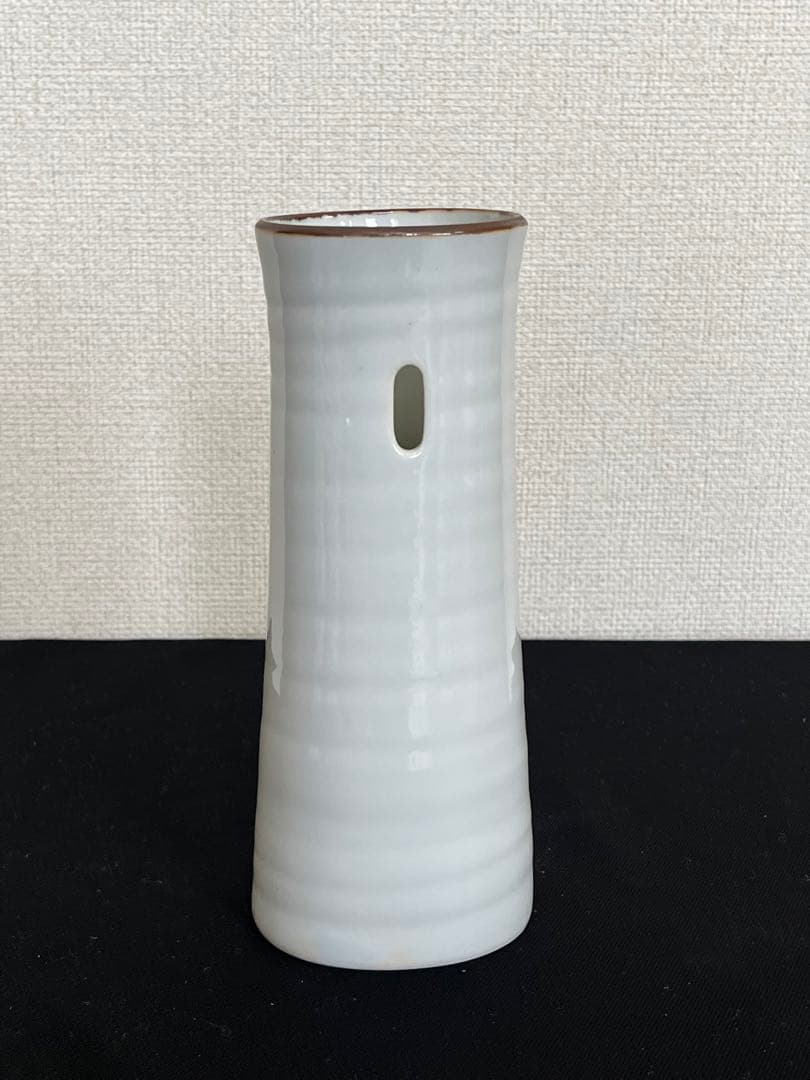 日本工芸会 正会員 武腰潤 掛花入 朱鷺 K305