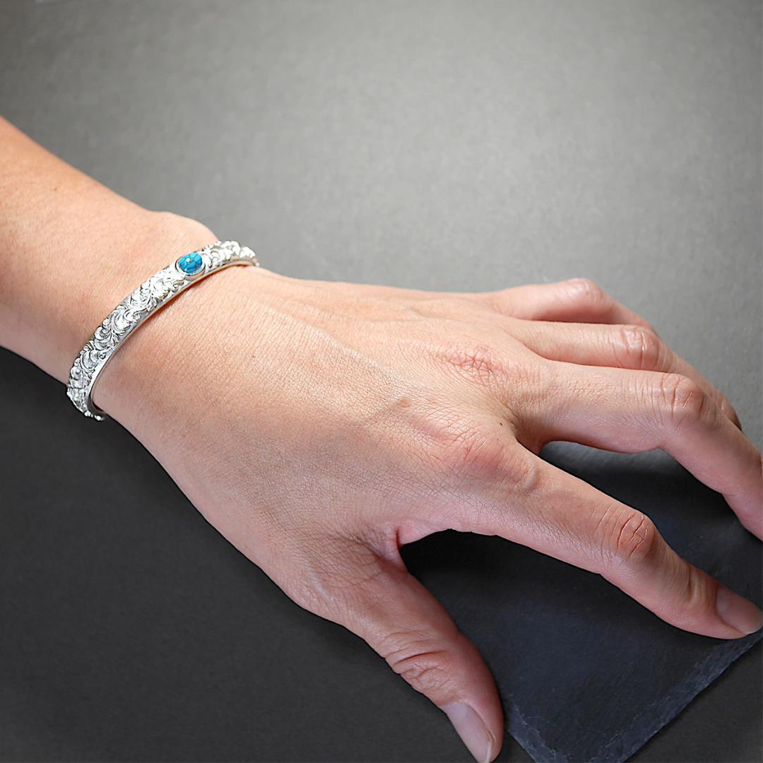 【新品】インディアンジュエリー バングル ターコイズ シルバー925