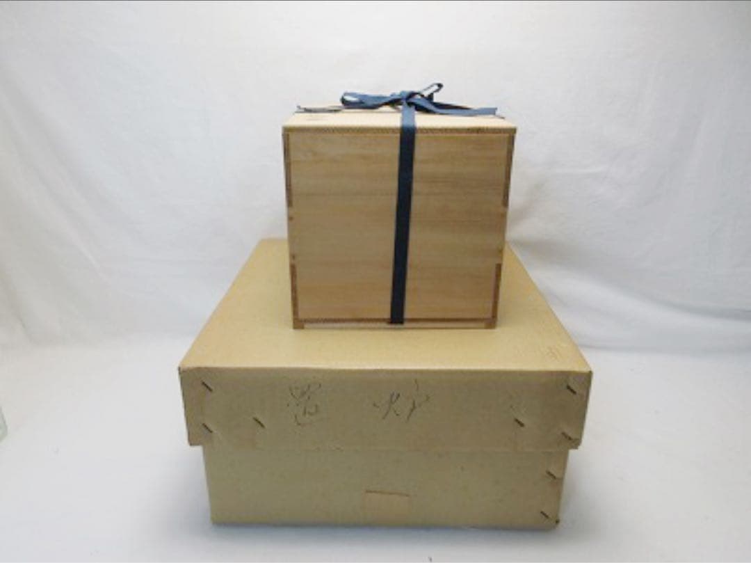 美品 茶道具 焼杉 置炉 橋本辰敏作 萬代屋釜 底瓦 五徳 4点セット 共箱