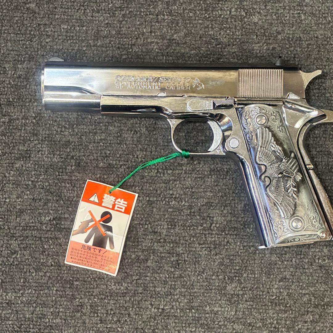 WA SCW ガバメント プレミアムエディション ガスガン 彫刻調グリップ