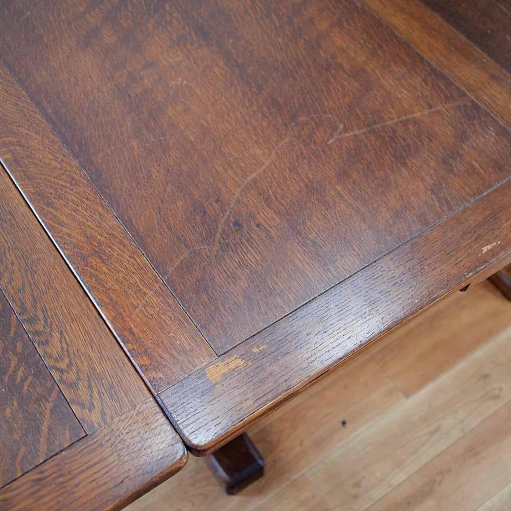 英国アンティーク オーク材 ドローリーフテーブル