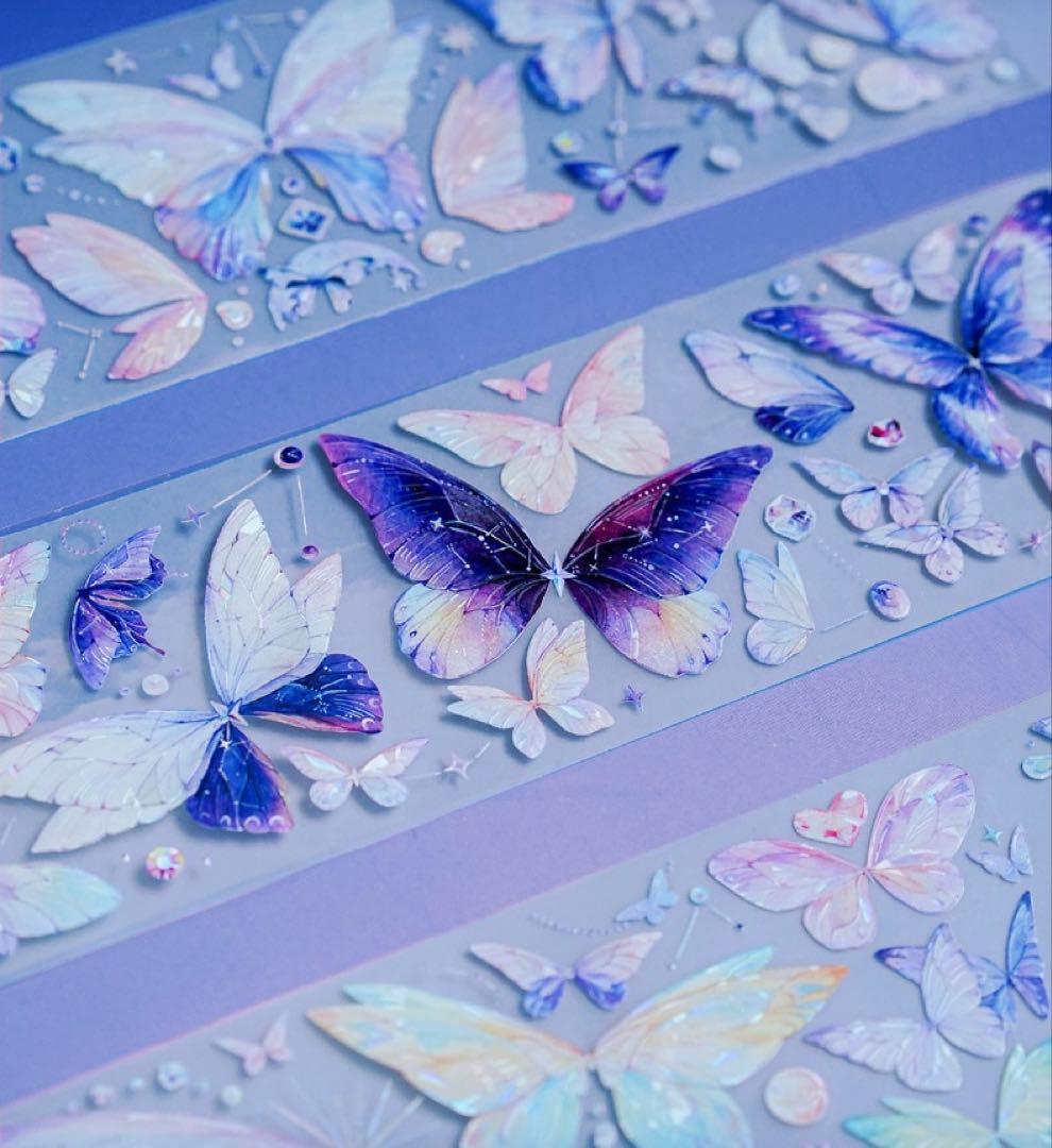 海外マスキングテープ巻売り 蝶衣 装飾マスキングテープ人物マステ