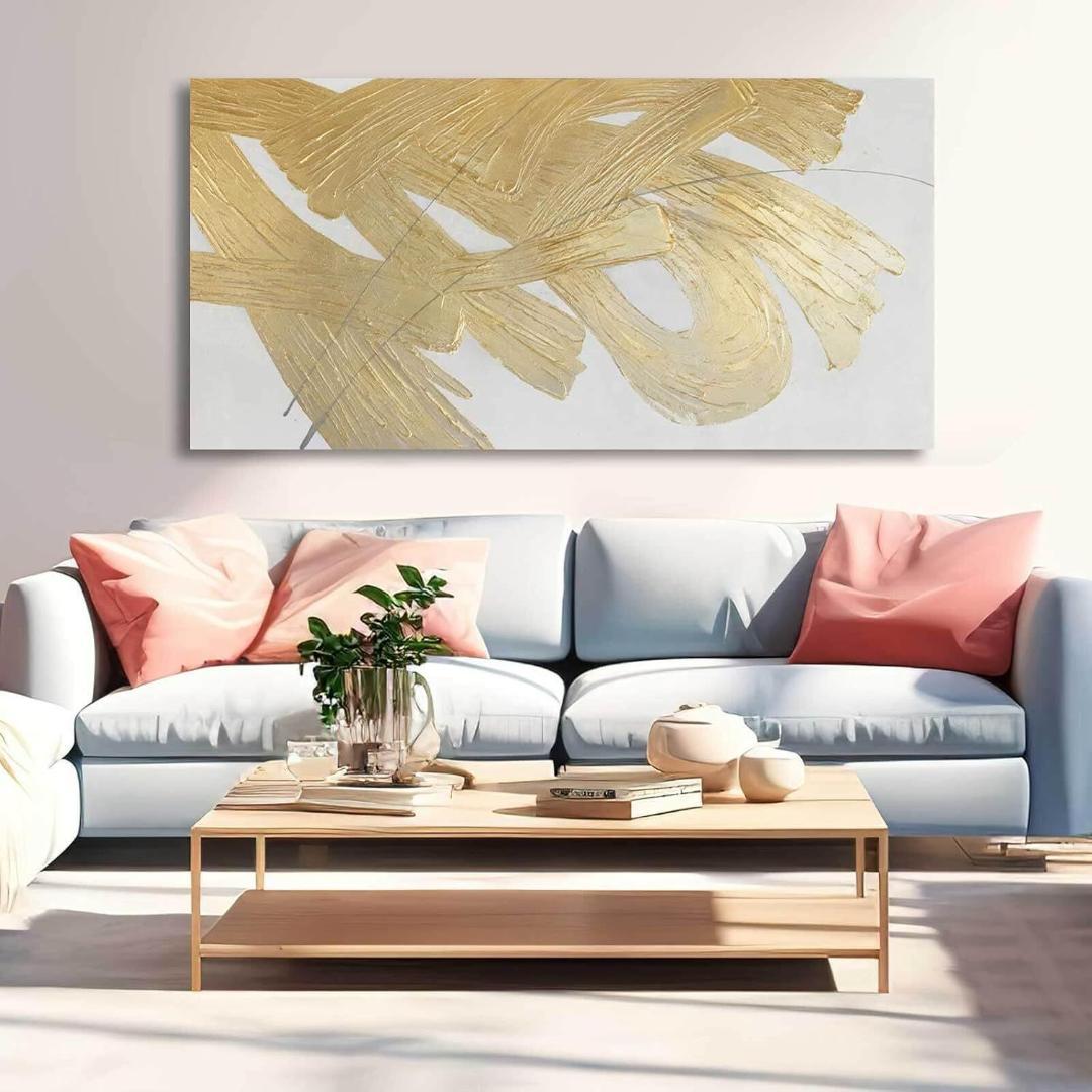 大型アート約150cm 金箔アクセント抽象画モダン 壁掛け ホテル/モデルルーム