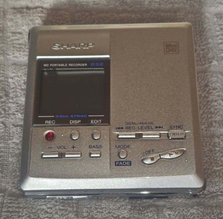 【通電確認のみ】SHARP MD-J MD-MT832-S シャープ