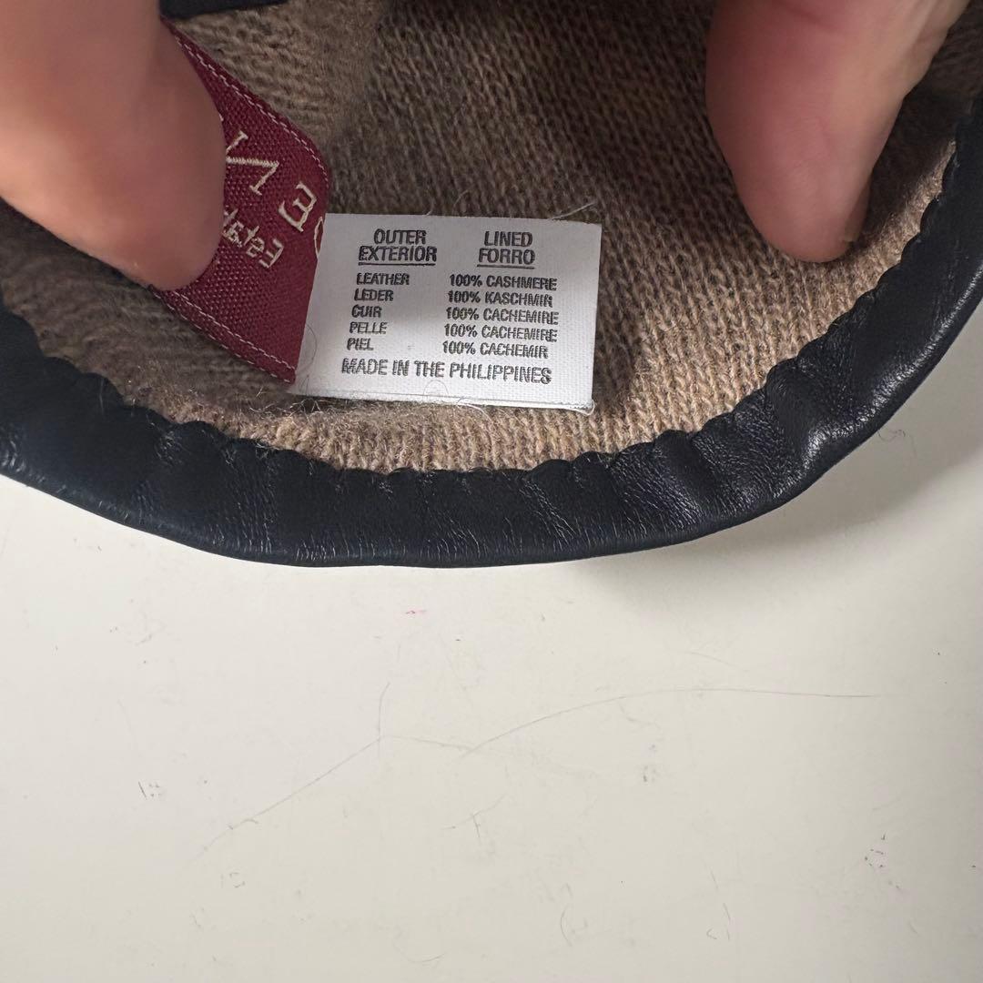 DENTS カシミアライナーレザーグローブ ブラック サイズ7.5 羊革