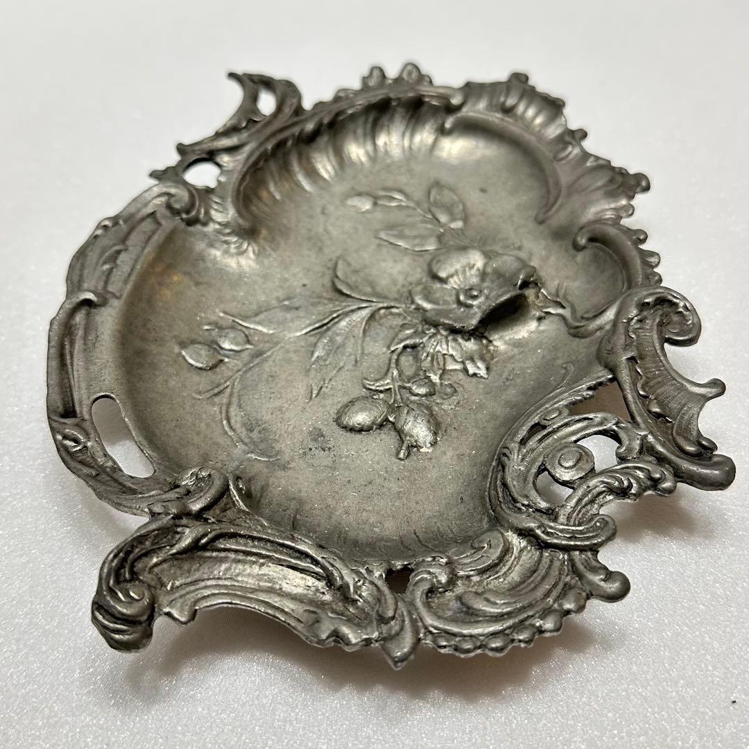 【※送料無料】フランス製 ヴィンテージ ピューター トレイ