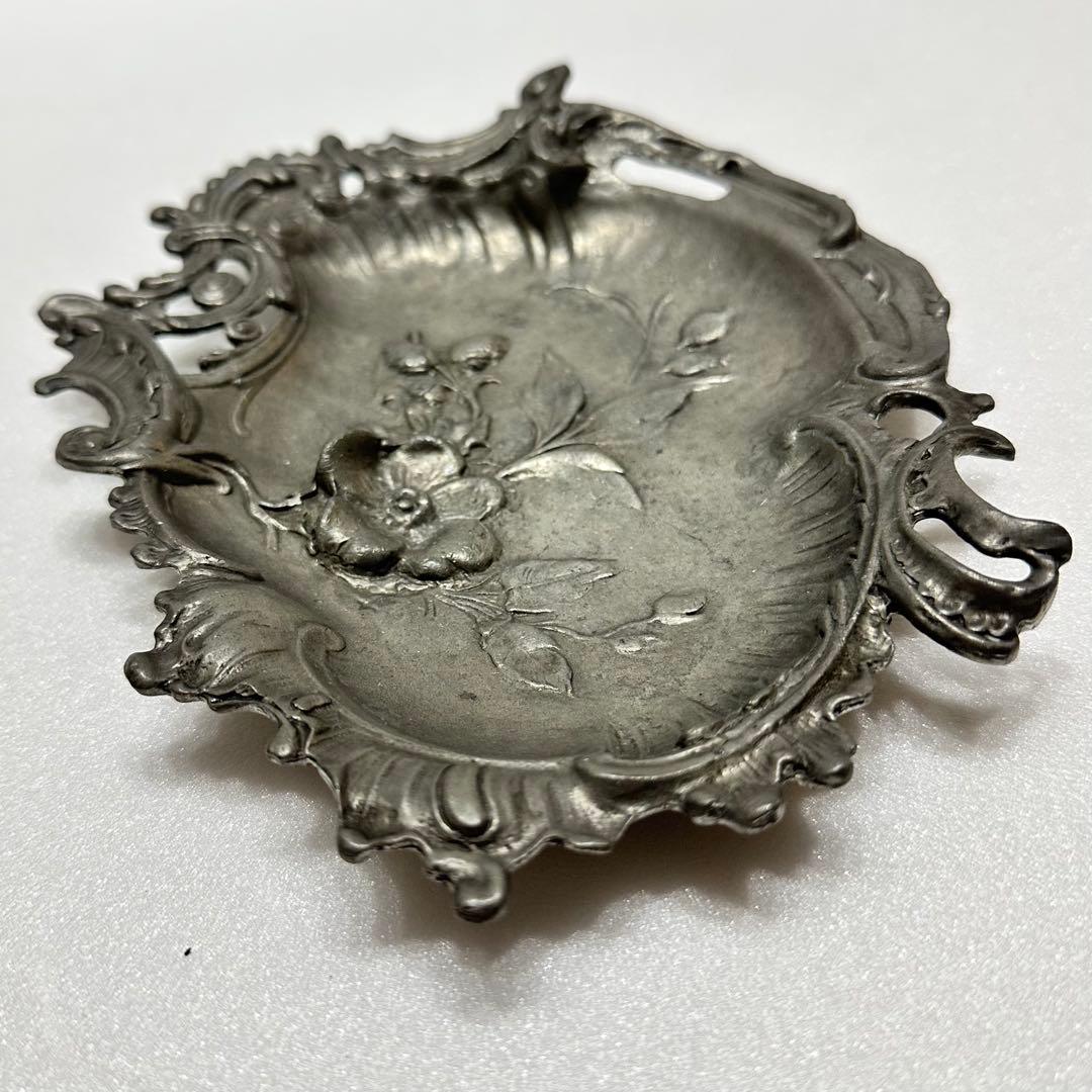 【※送料無料】フランス製 ヴィンテージ ピューター トレイ