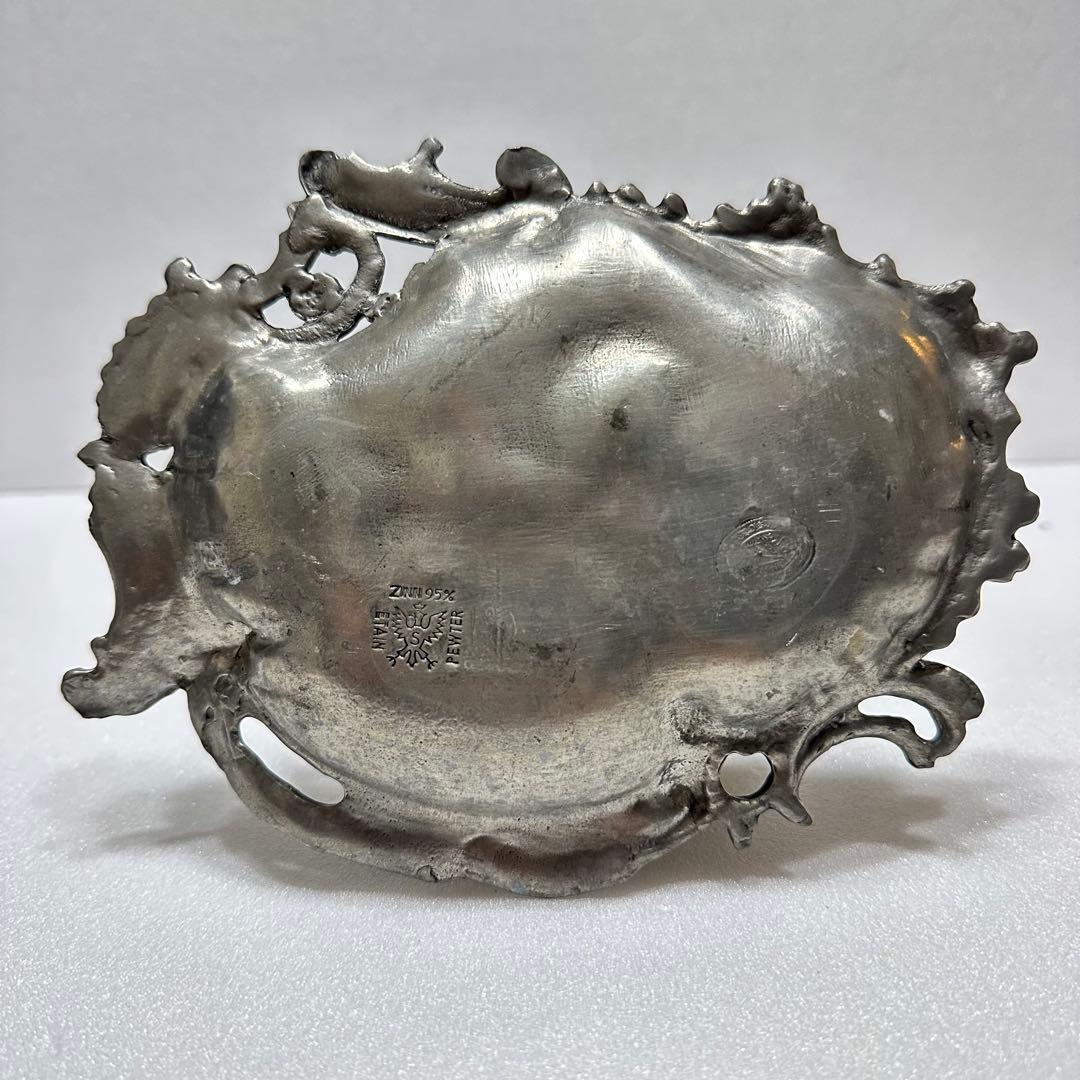 【※送料無料】フランス製 ヴィンテージ ピューター トレイ