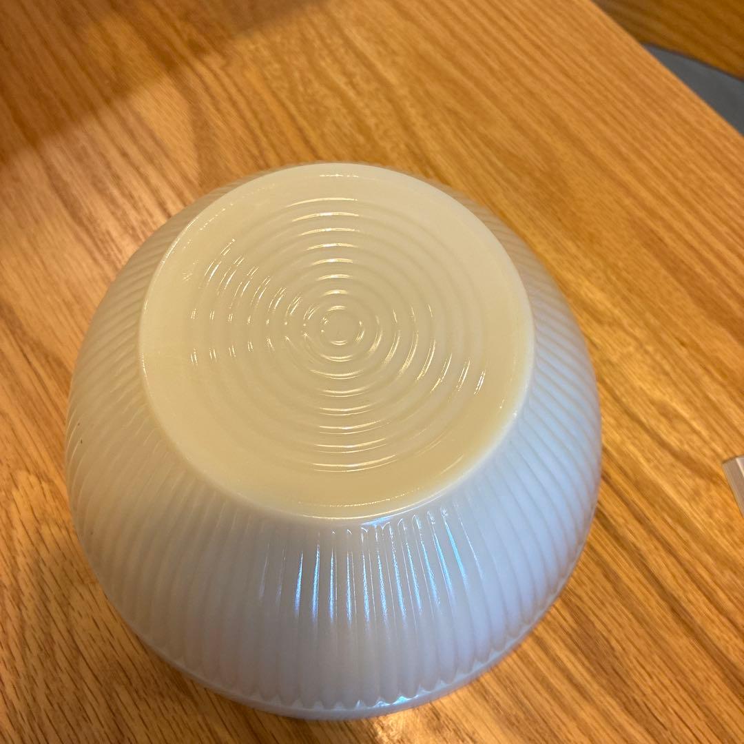 ファイヤーキング　リブドボウル　アイボリー