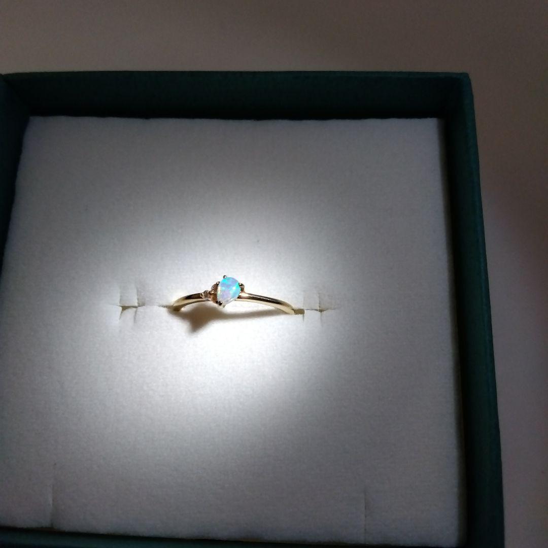 BIZOUX【ドゥプリズム】オパール×ローズカットダイヤモンド 18YGリング