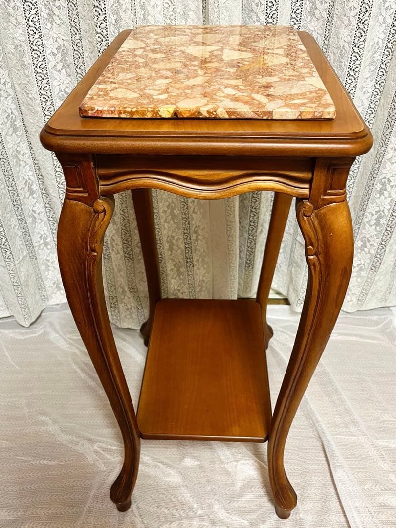 【イタリア製】 アンティーク家具 大理石調 猫脚 コンソール テーブル レトロ