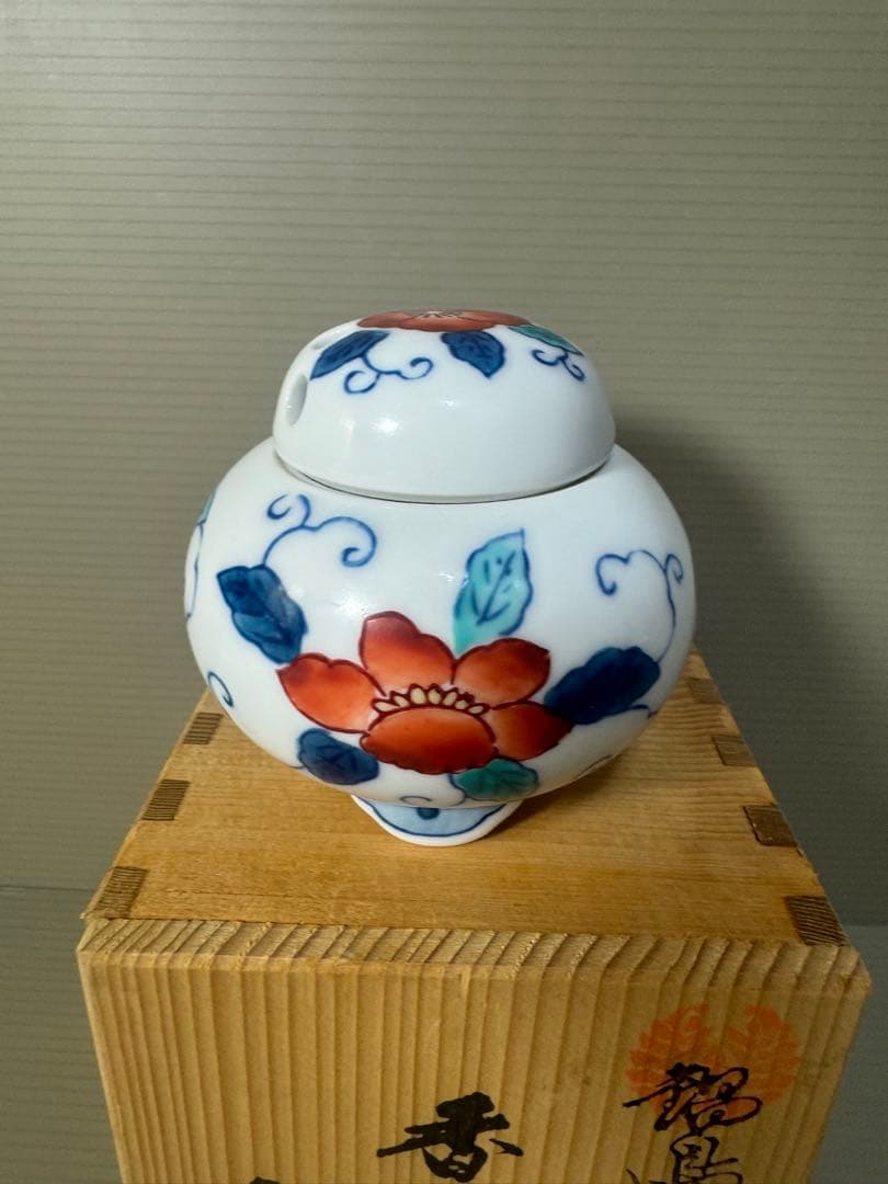 2604 鍋島焼　香炉　未使用