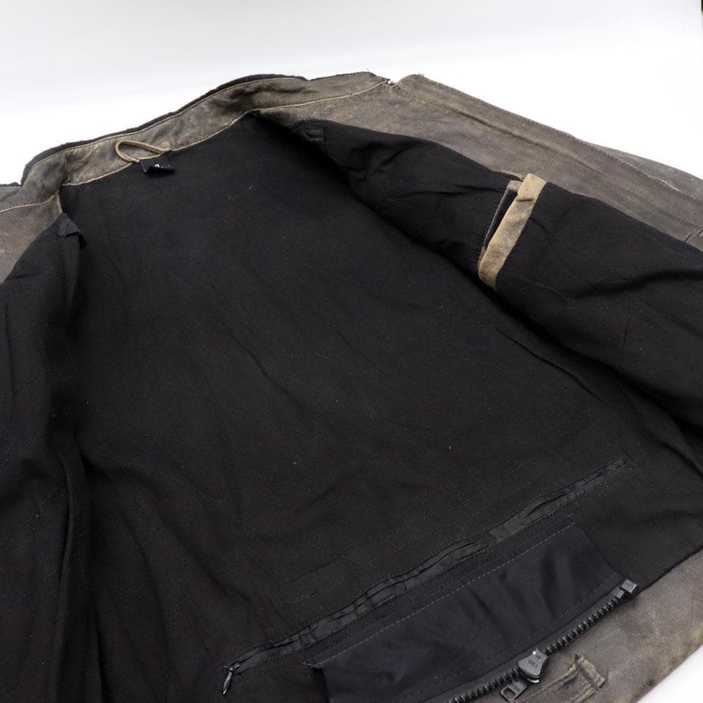 ユーロ古着 polo レーシングライダースジャケット アームロゴ バック刺繍本革