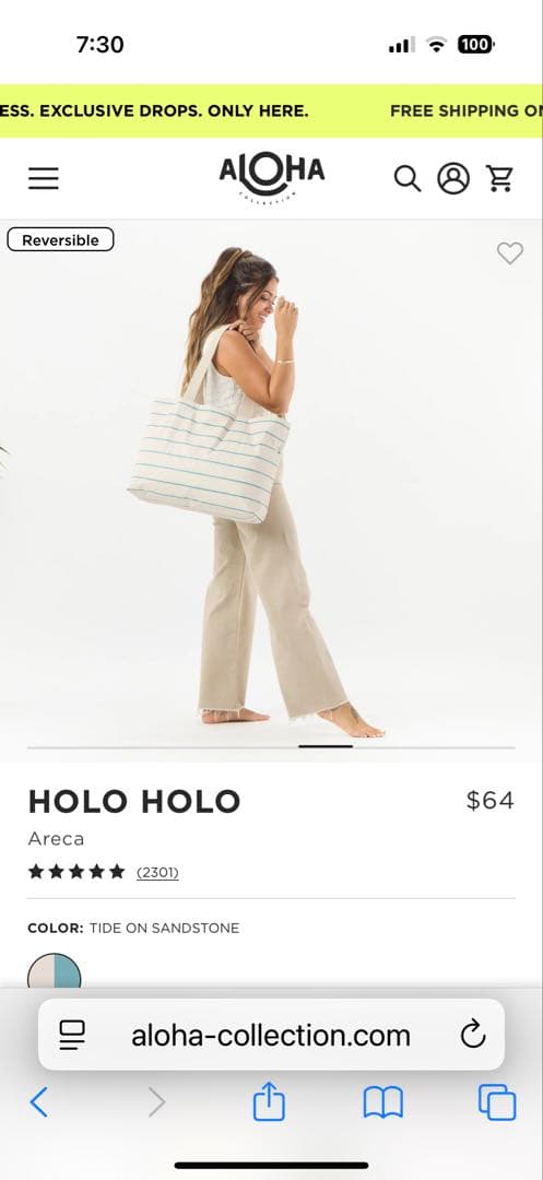 ALOHA HOLO HOLO トートバッグ