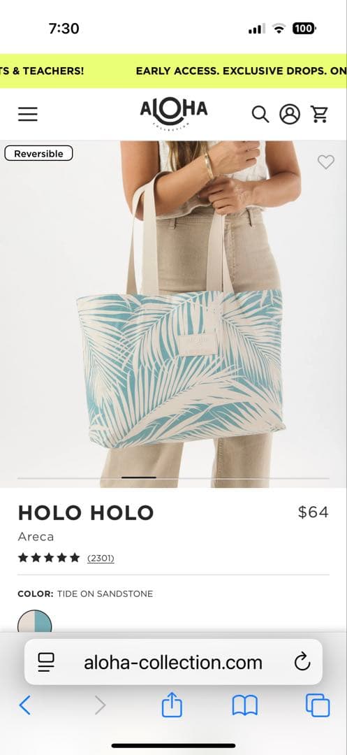 ALOHA HOLO HOLO トートバッグ