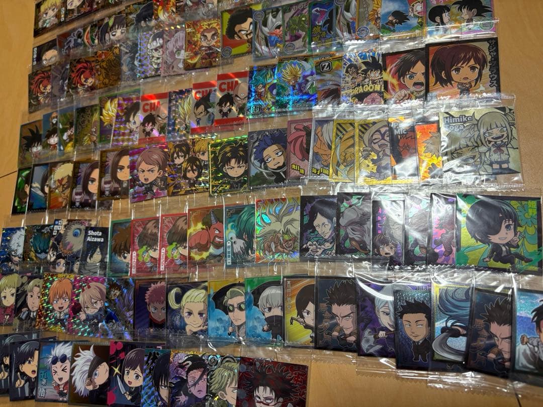ウエハースシール大量まとめ売りバラ売り不可 ワンピースヒロアカ鬼滅の刃進撃の巨人