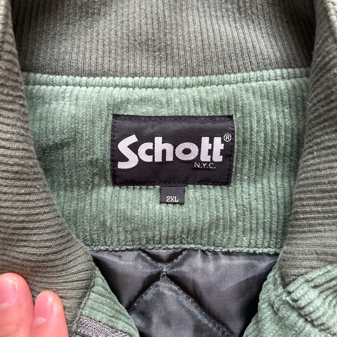 SCHOTT ショット　コーデュロイスイングトップジャケット　2XL グリーン