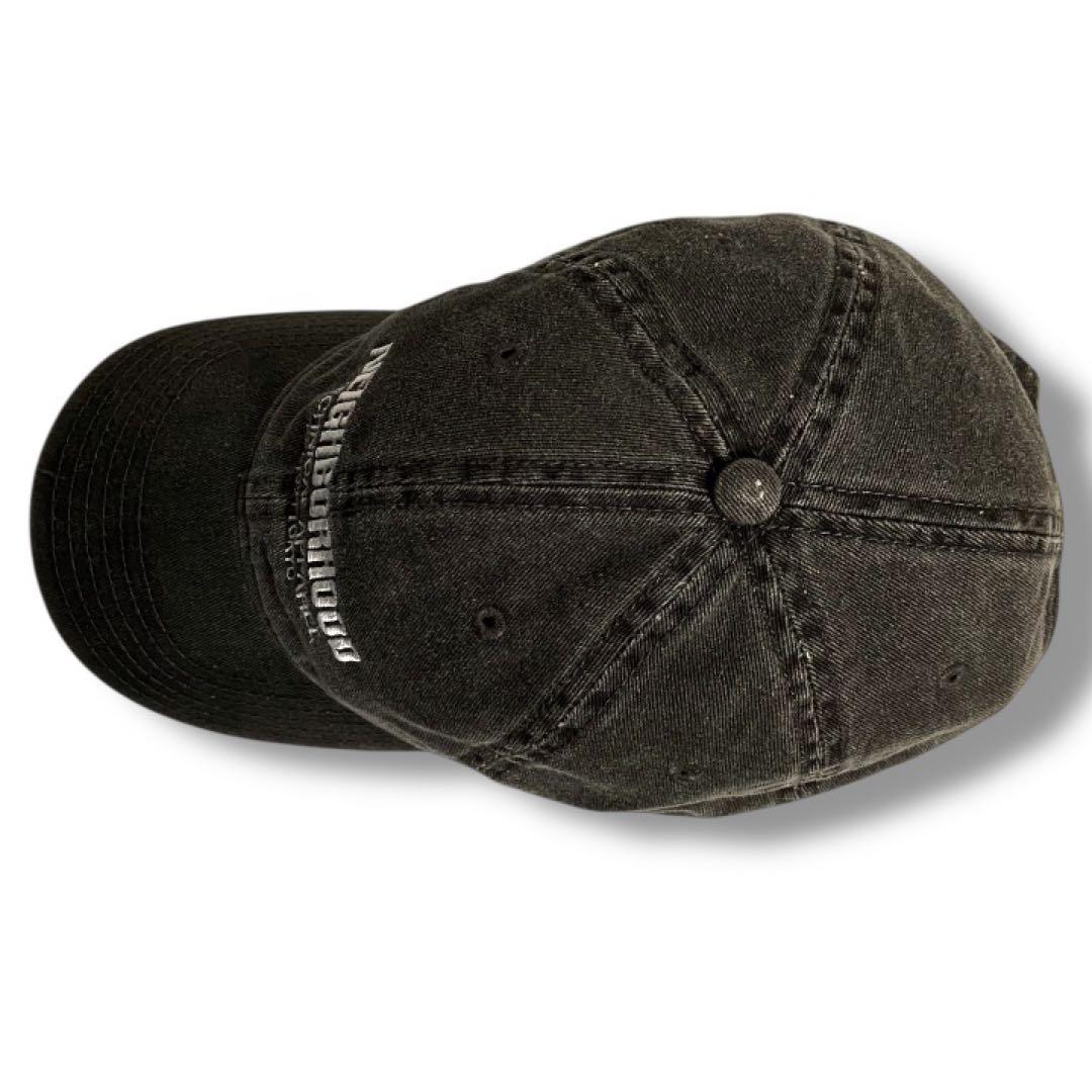 【ヴィンテージ加工】ネイバーフッド 刺繍ロゴ キャップ 炭黒 稲葉 長瀬 窪塚