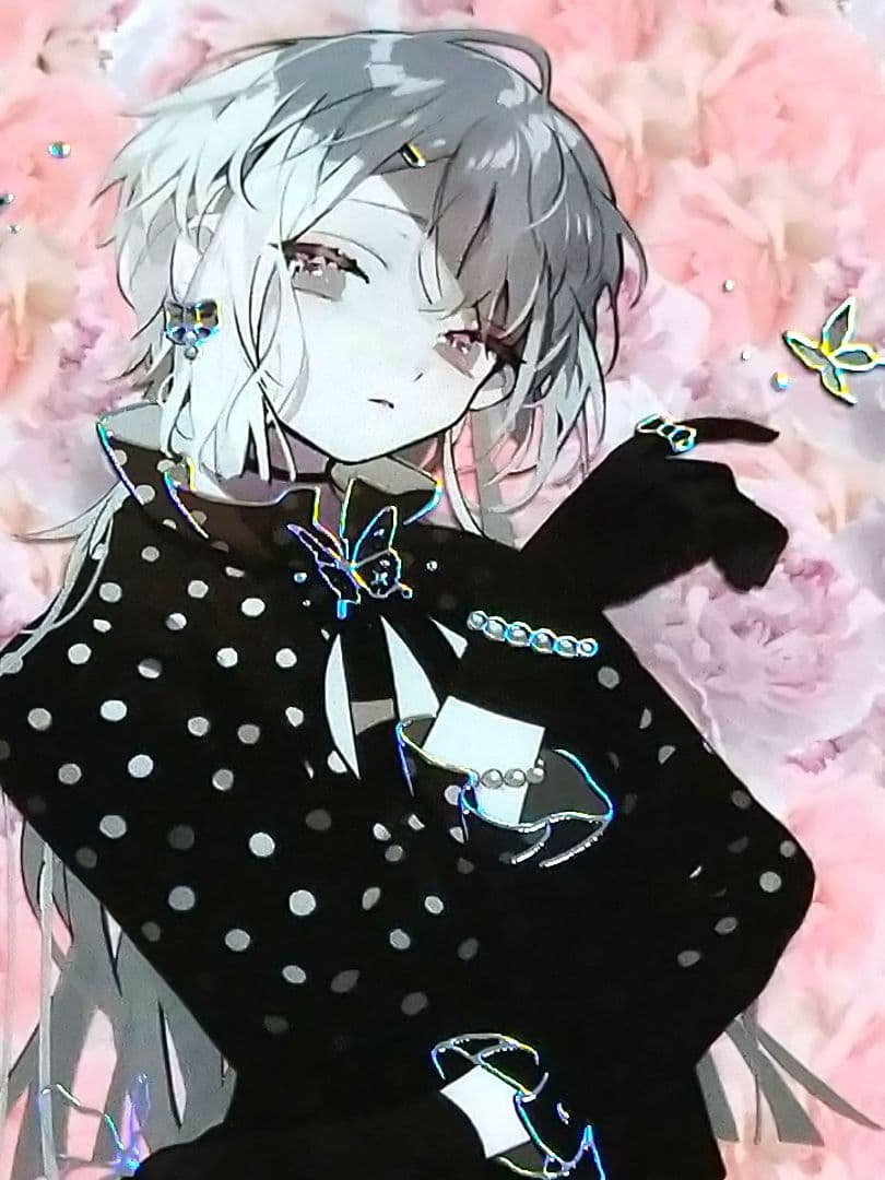 J437＃蝶物语(镭射银)第九航道切り売り海外人物マステ女の子