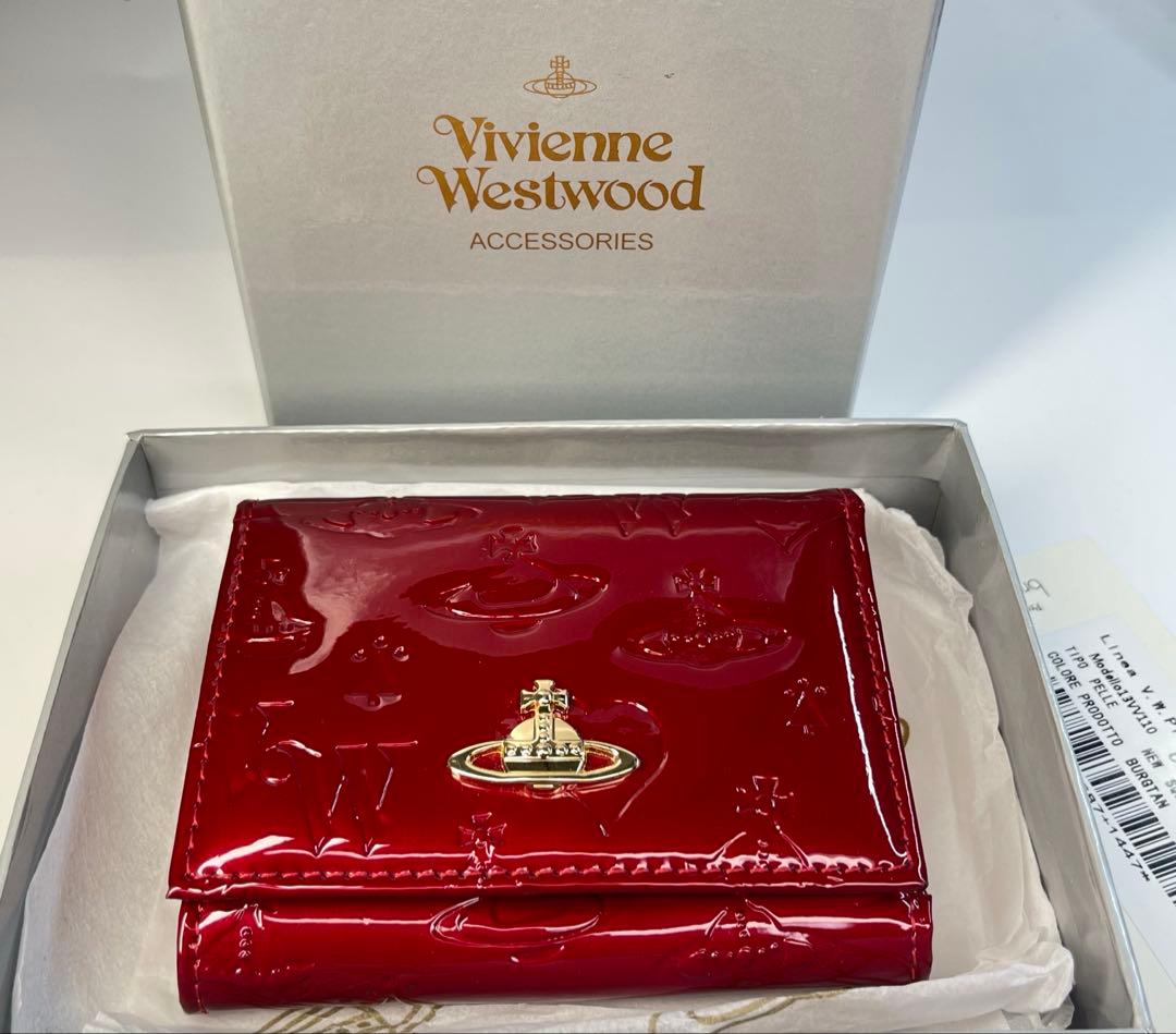 ヴィヴィアンウエストウッド エナメル 折り財布 がま口