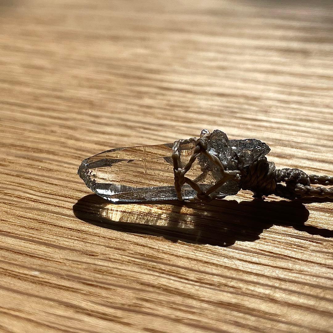 ヒマラヤ水晶 ガネッシュヒマール ＊ マクラメペンダント ネックレス 54