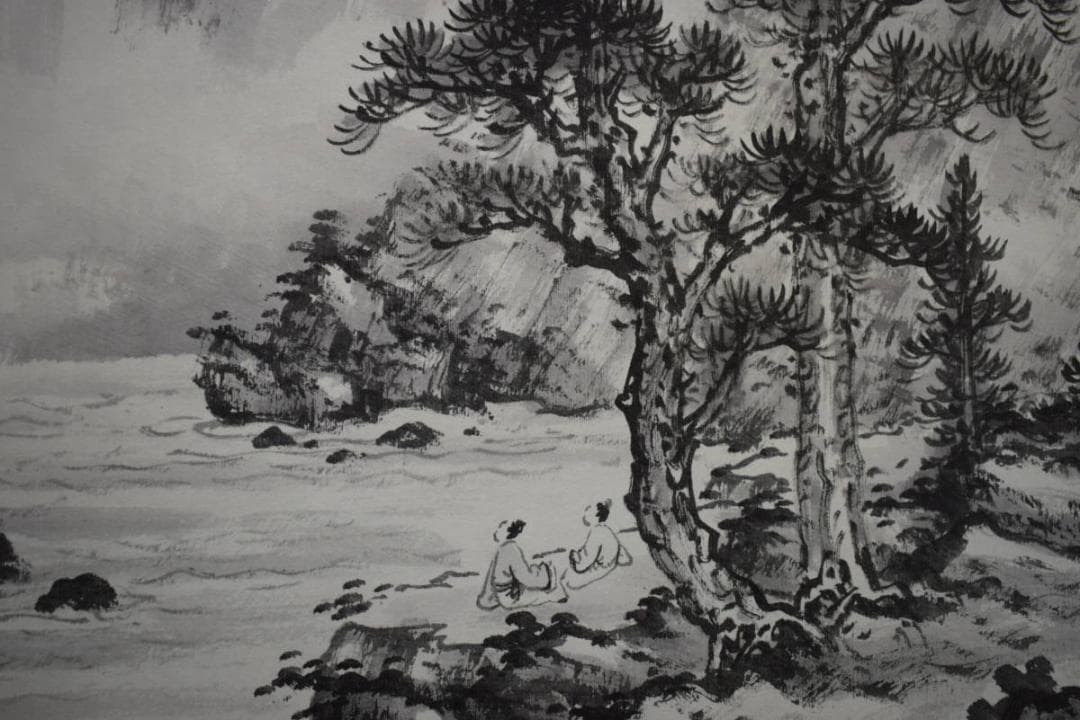 不詳/作者不詳/山水人物図/布袋屋掛軸HF-947