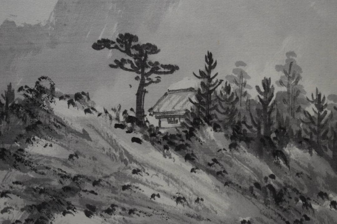 不詳/作者不詳/山水人物図/布袋屋掛軸HF-947