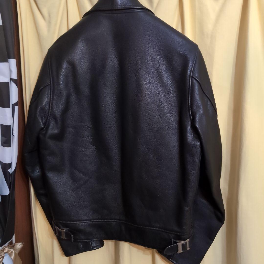 H*）様 ブラックレザーシングルライダースジャケット