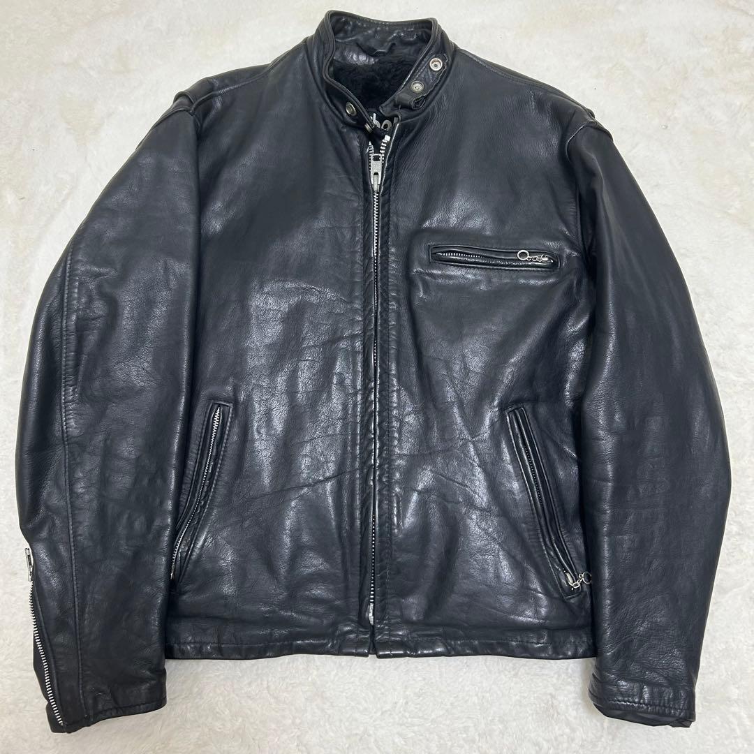 【希少サイズ42】ショット 141 シングルライダース レザージャケット XL