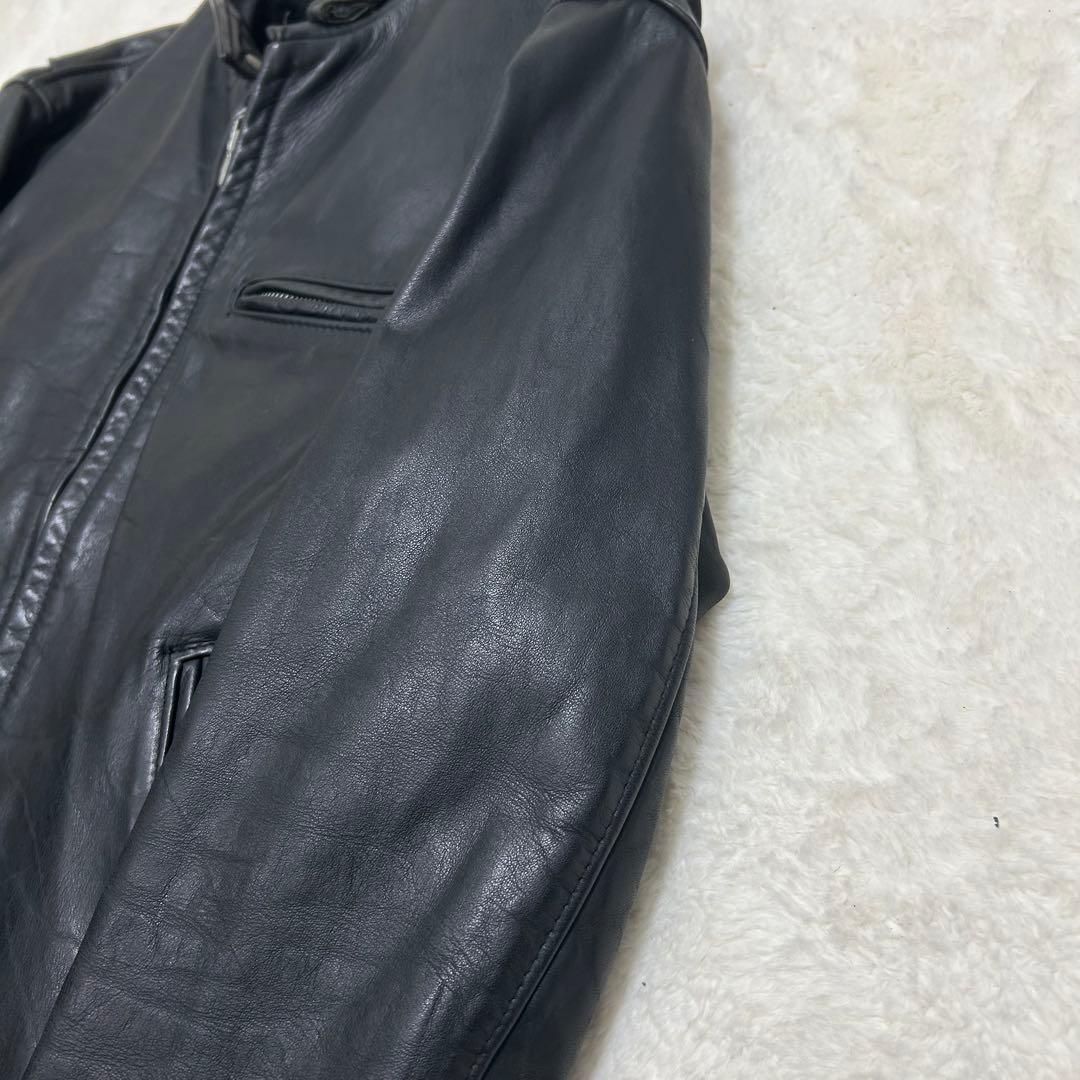 【希少サイズ42】ショット 141 シングルライダース レザージャケット XL