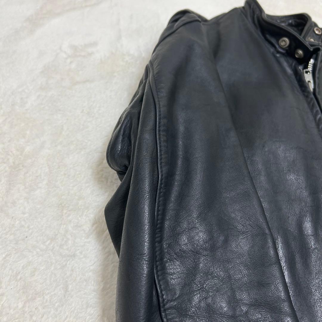 【希少サイズ42】ショット 141 シングルライダース レザージャケット XL