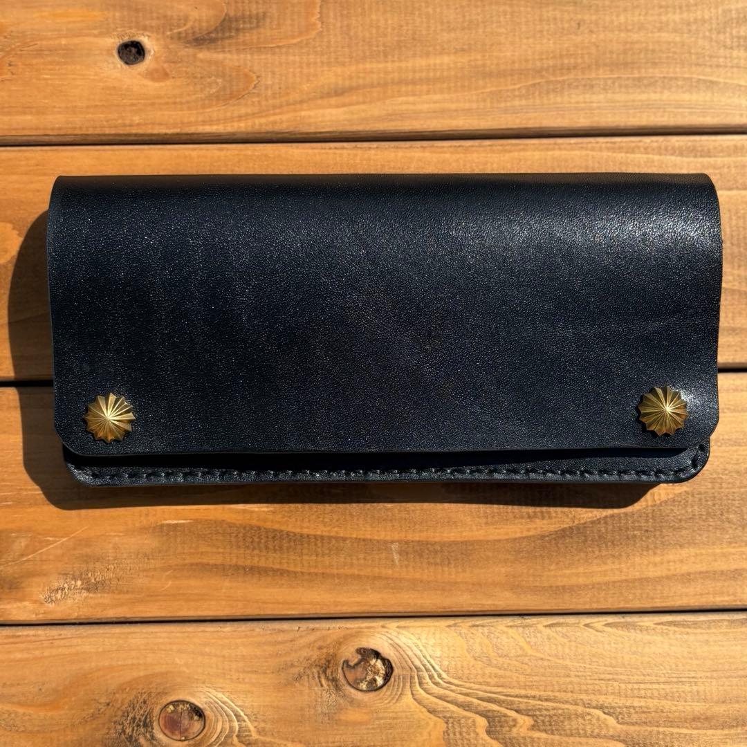 ロングトラッカーウォレット　北米産ステアハイド　アポロコンチョ