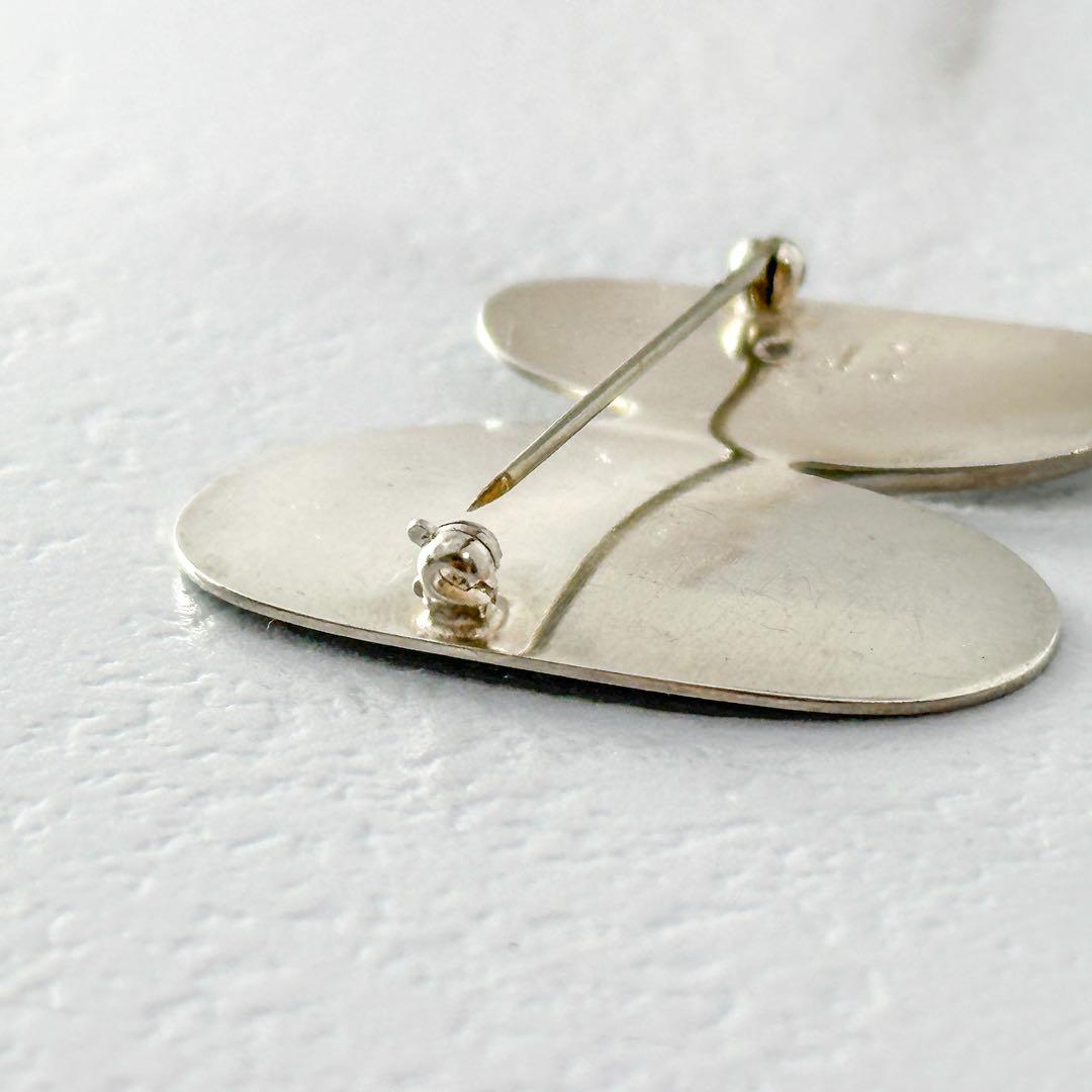  　357 シルバーブローチ　ツイスト　オーバル 925