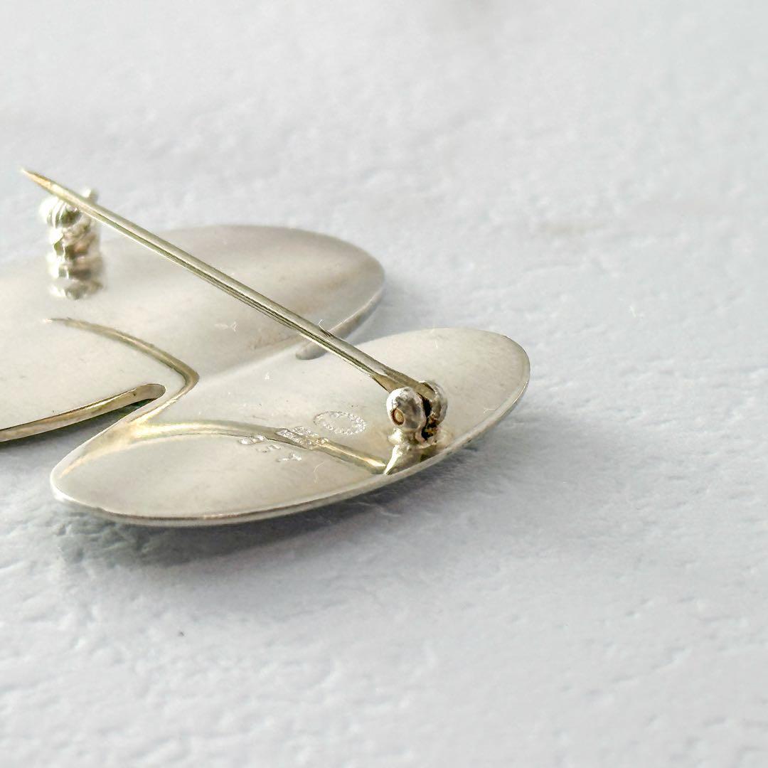  　357 シルバーブローチ　ツイスト　オーバル 925