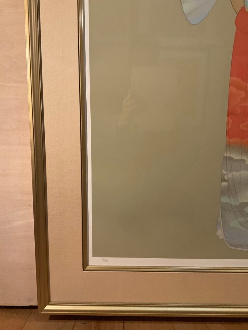 上村松園　「序の舞」　シルクスクリーン　落款・エディション・作品証明シール有り