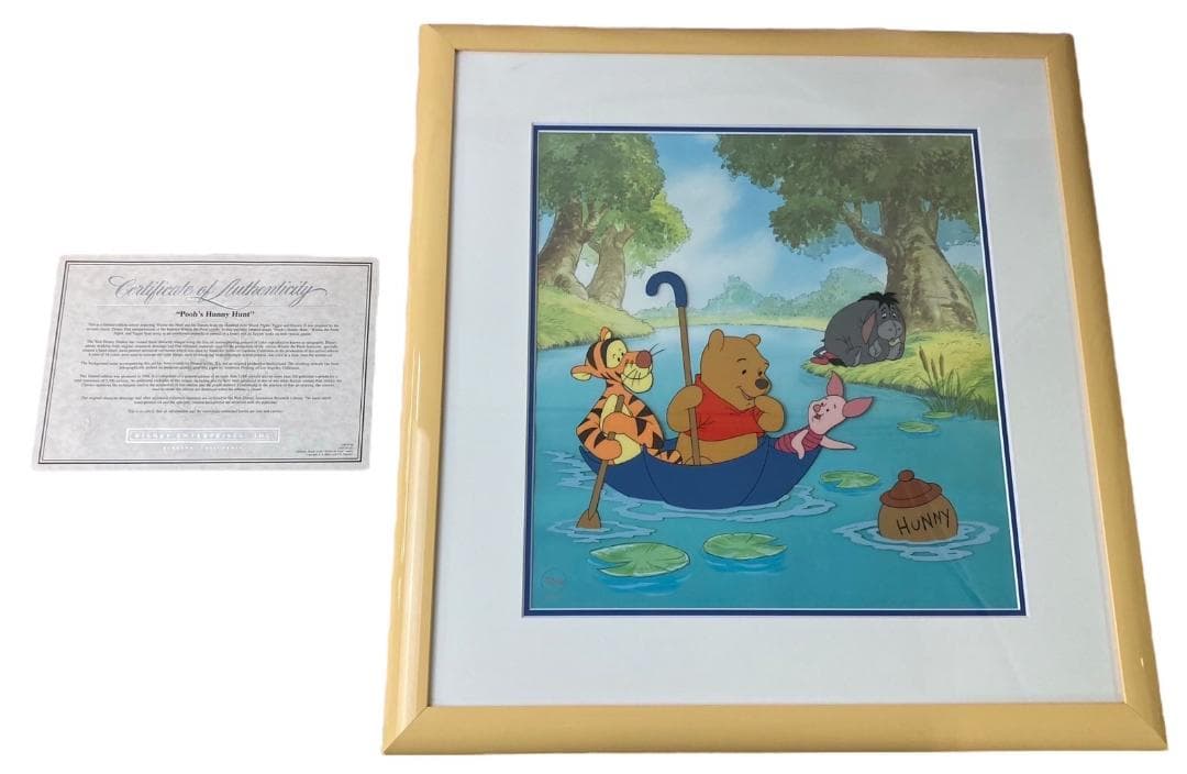 ★証明書あり・5000枚限定★ くまのプーさん ハニーハント セル画 額装