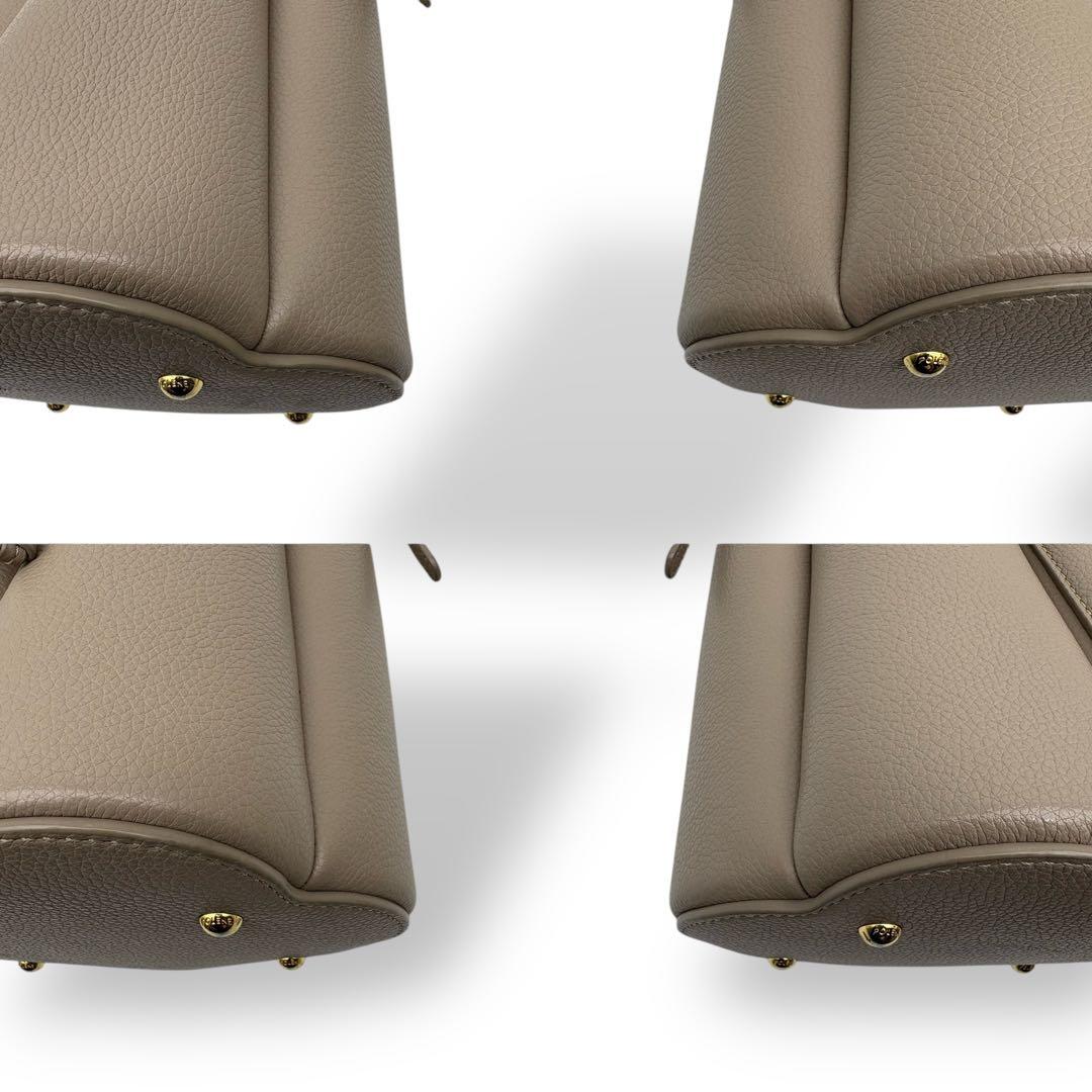 専用 ポレーヌ ショルダーバッグ カヌレバッグ 斜め掛け レザー グレー系