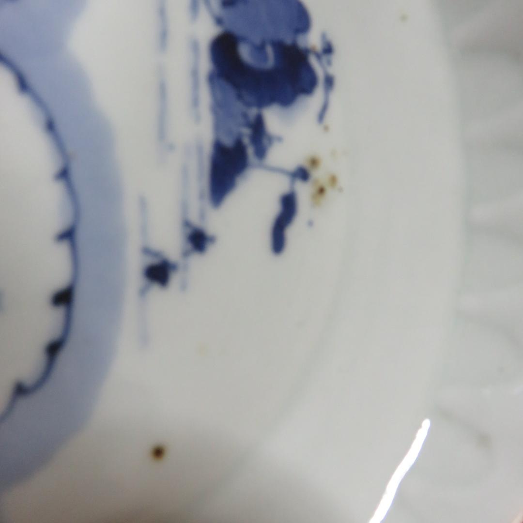 中皿 2枚 鳥 花 島 海 染付 明治 大正 その2