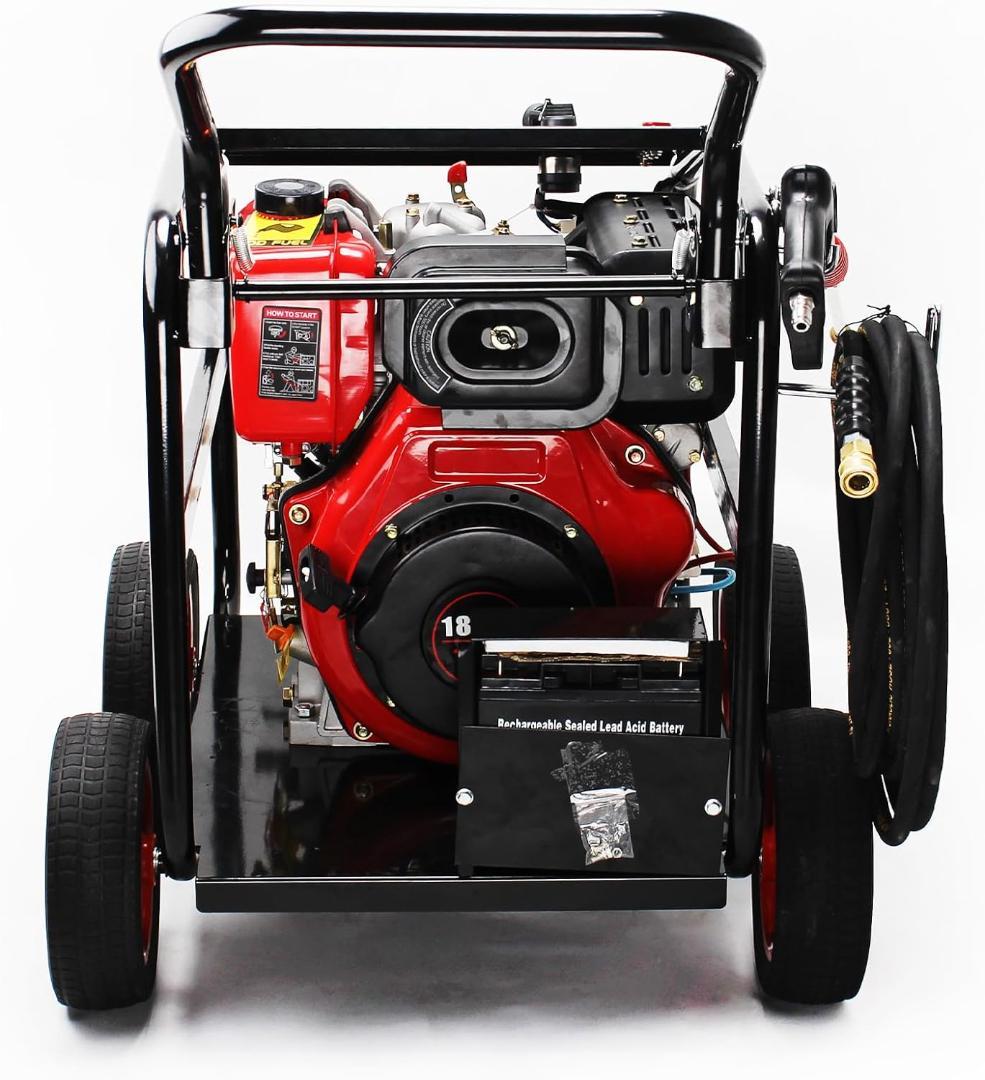 エンジン高圧洗浄機 キーで起動 ディーゼル燃料 高圧200bar